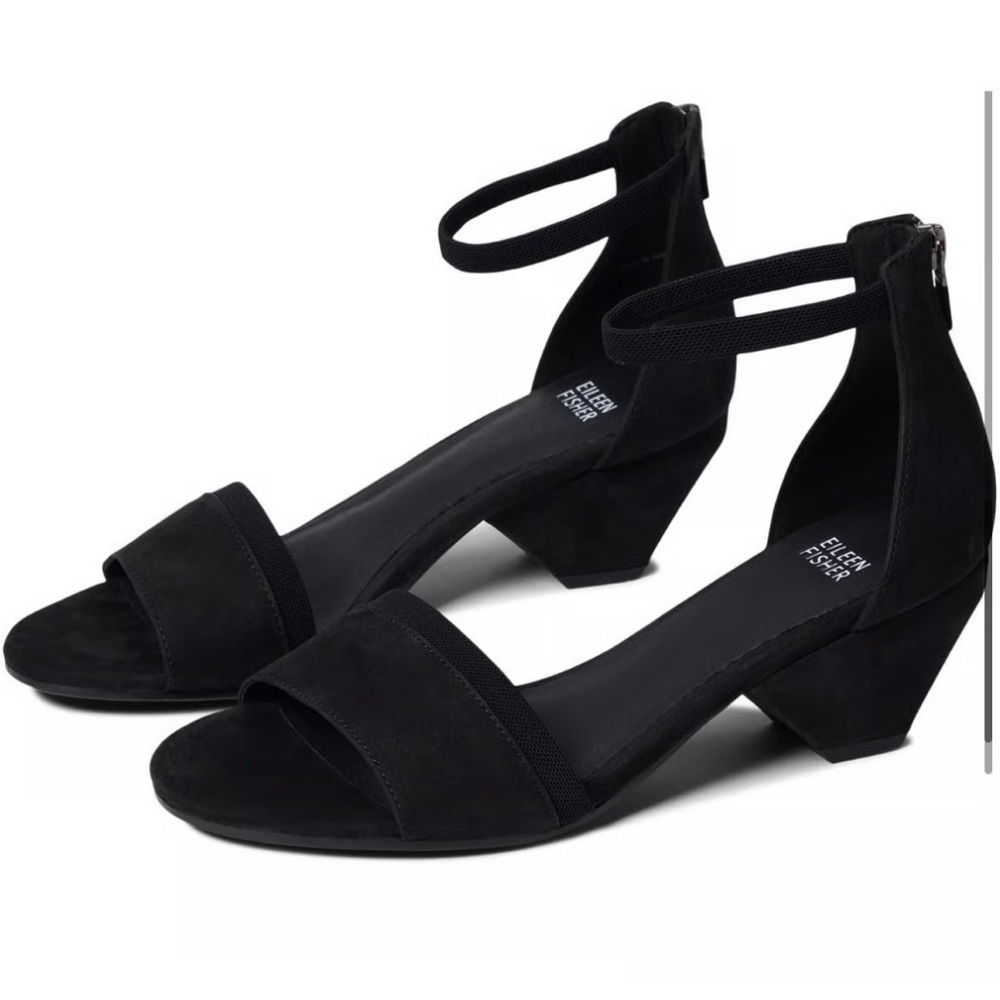 eileen fisher Viva Womens
Leather Ankle Strap Heels black size 9 NEW
